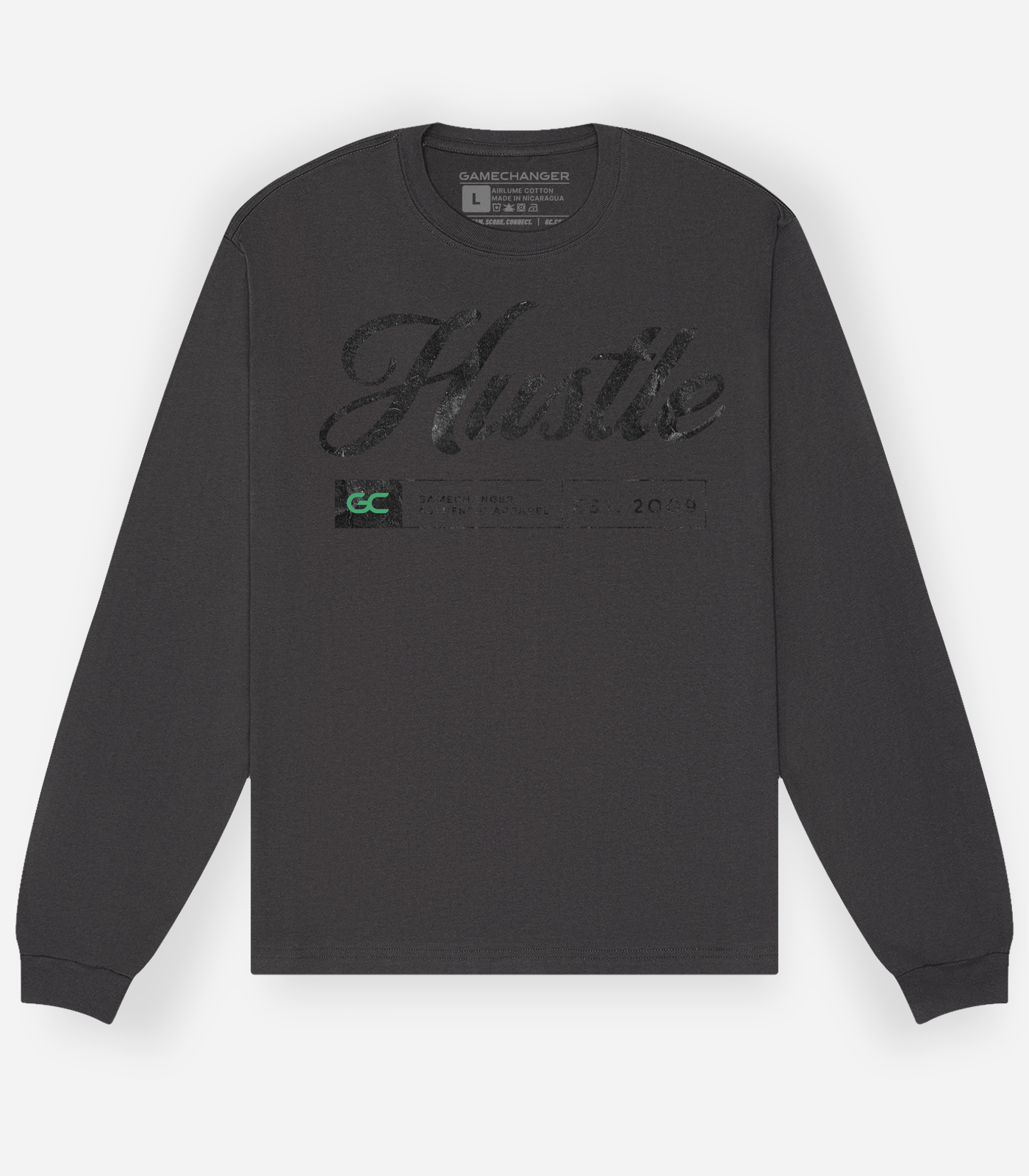Hustle Youth Heavyweight Long Sleeve Graphic Tee